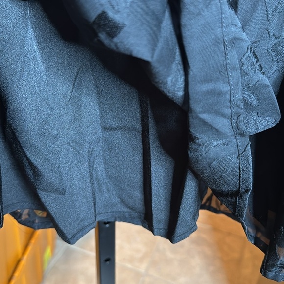 Mincib Summer Flowy Chiffon Loose Fit Square Neck Puff Sleeve Blouse Size 2X - Picture 7 of 9